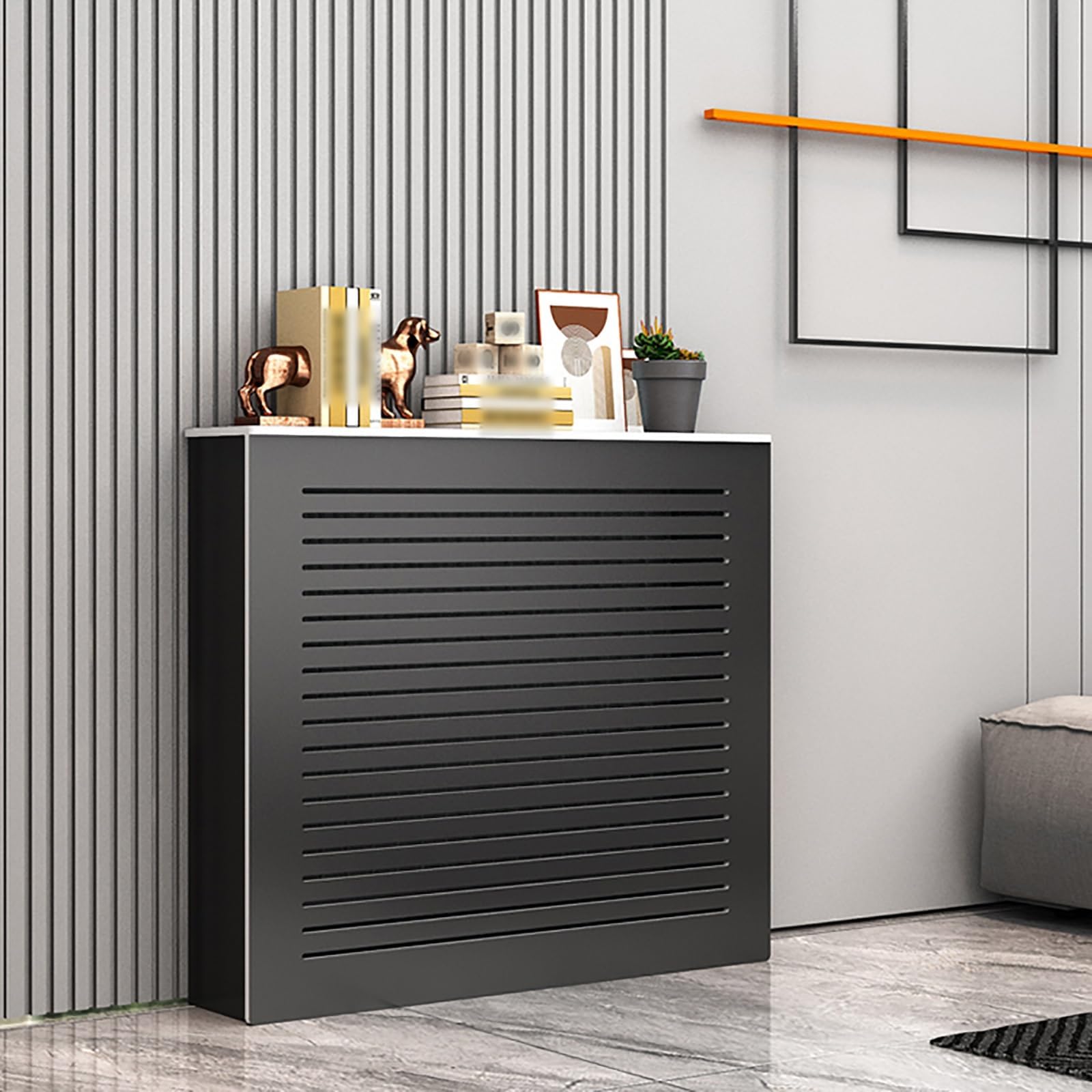Housse protection radiateur bois moderne dissipation chaleur