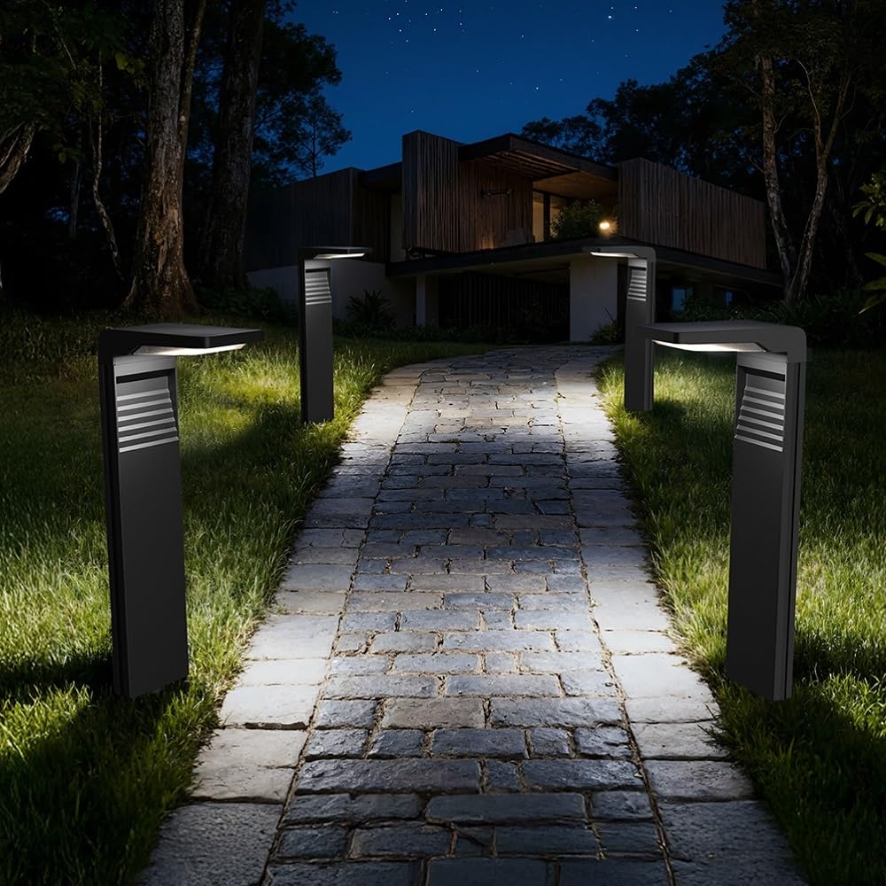 OUSFOT Faretto solare da esterno RGB, 8 modalità di colore, 30 LED, 2000 mAh, impermeabile, lampada solare da esterno, giardino, luce solare esterna, per giardino, vialetto, pavimento, festa, 4 pezzi