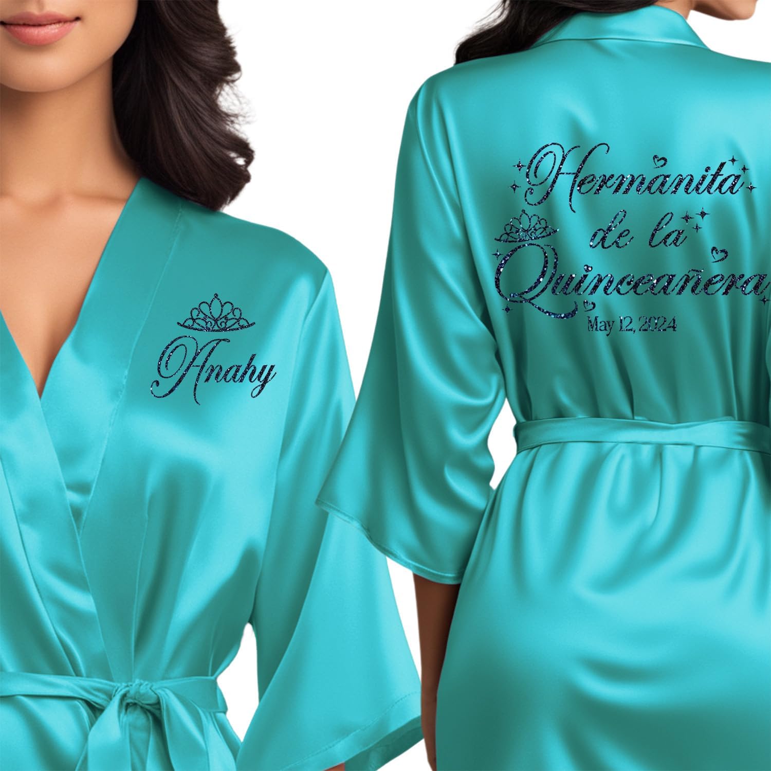 Mis Quince Anos Robes, Pretty Quinceanera Robes, Mama de la Quince, Quinceanera Gifts