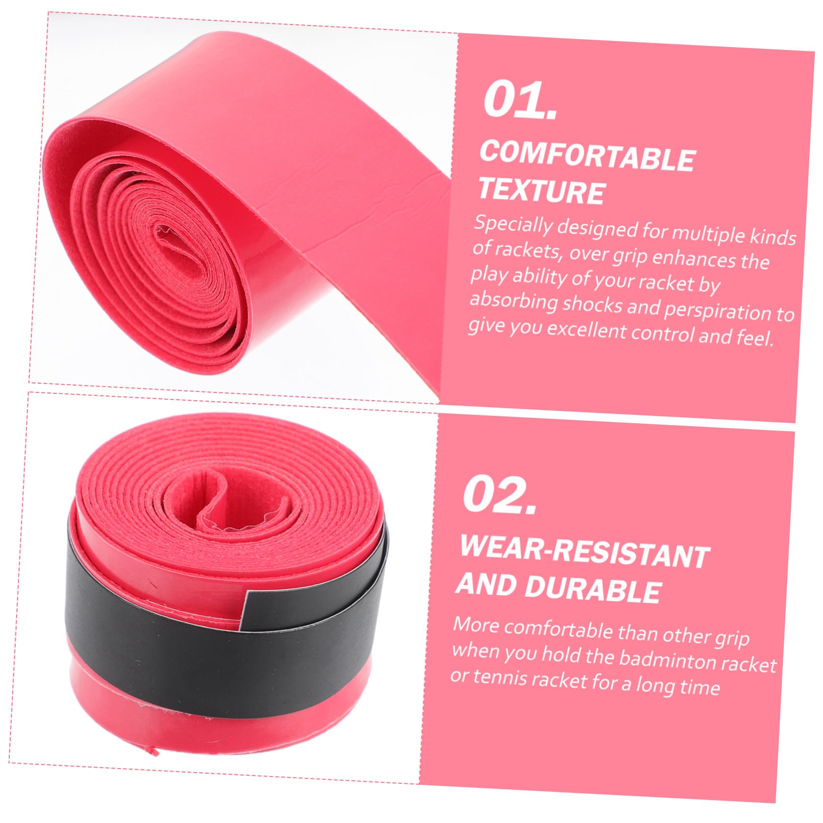 Happyyami Colla per Racchette da Badminton Impugnatura per Badminton Fasce Assorbenti per Racchette da Sudore Nastro per Impugnatura da Tennis Grip da Tennis Overgrip da Tennis