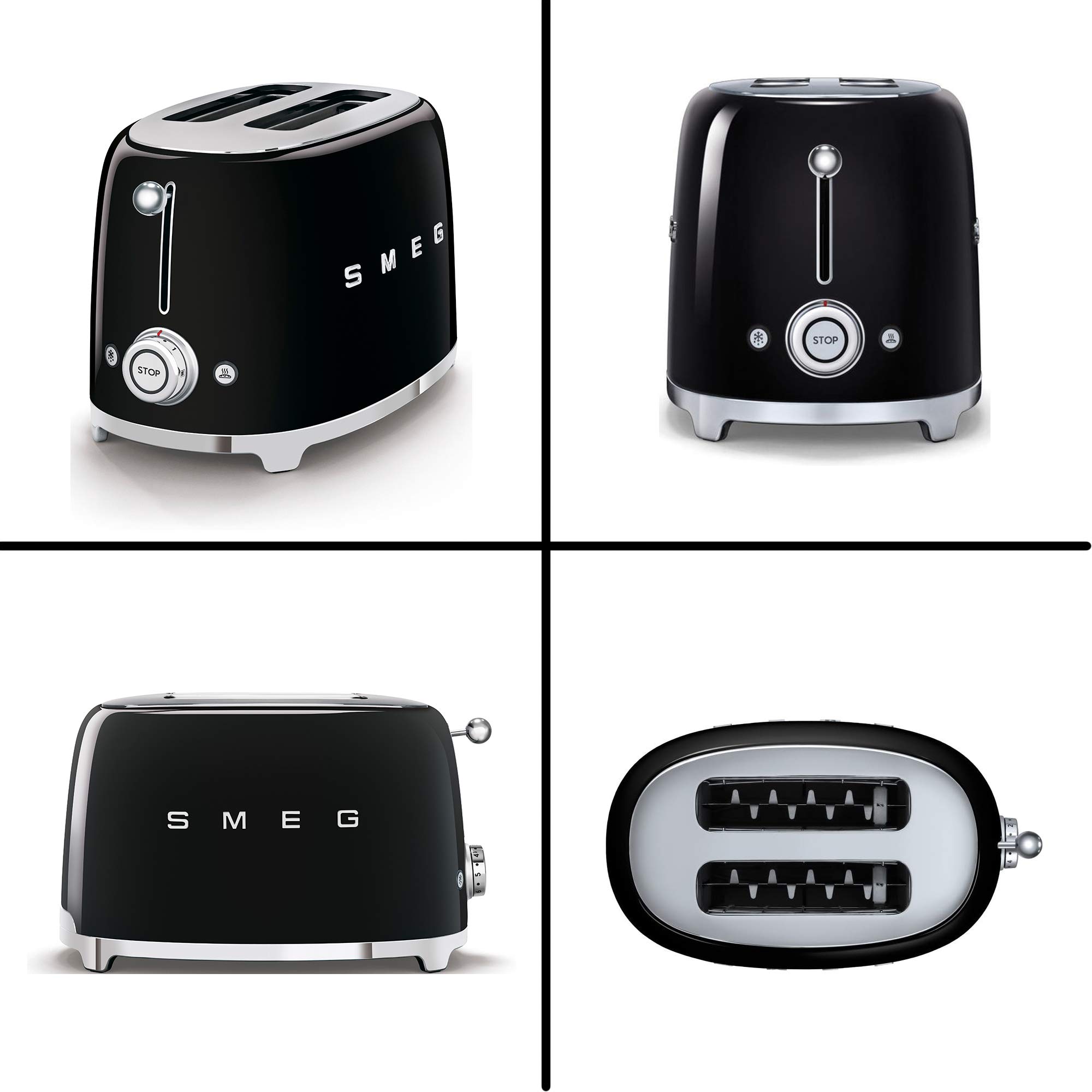 SMEG 2-Slice Toaster & 1.7-Liter Kettle in Black product thumbnail 6