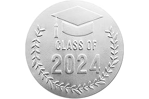 100 Pack Embossed Class of 2024 Graduation Stickers