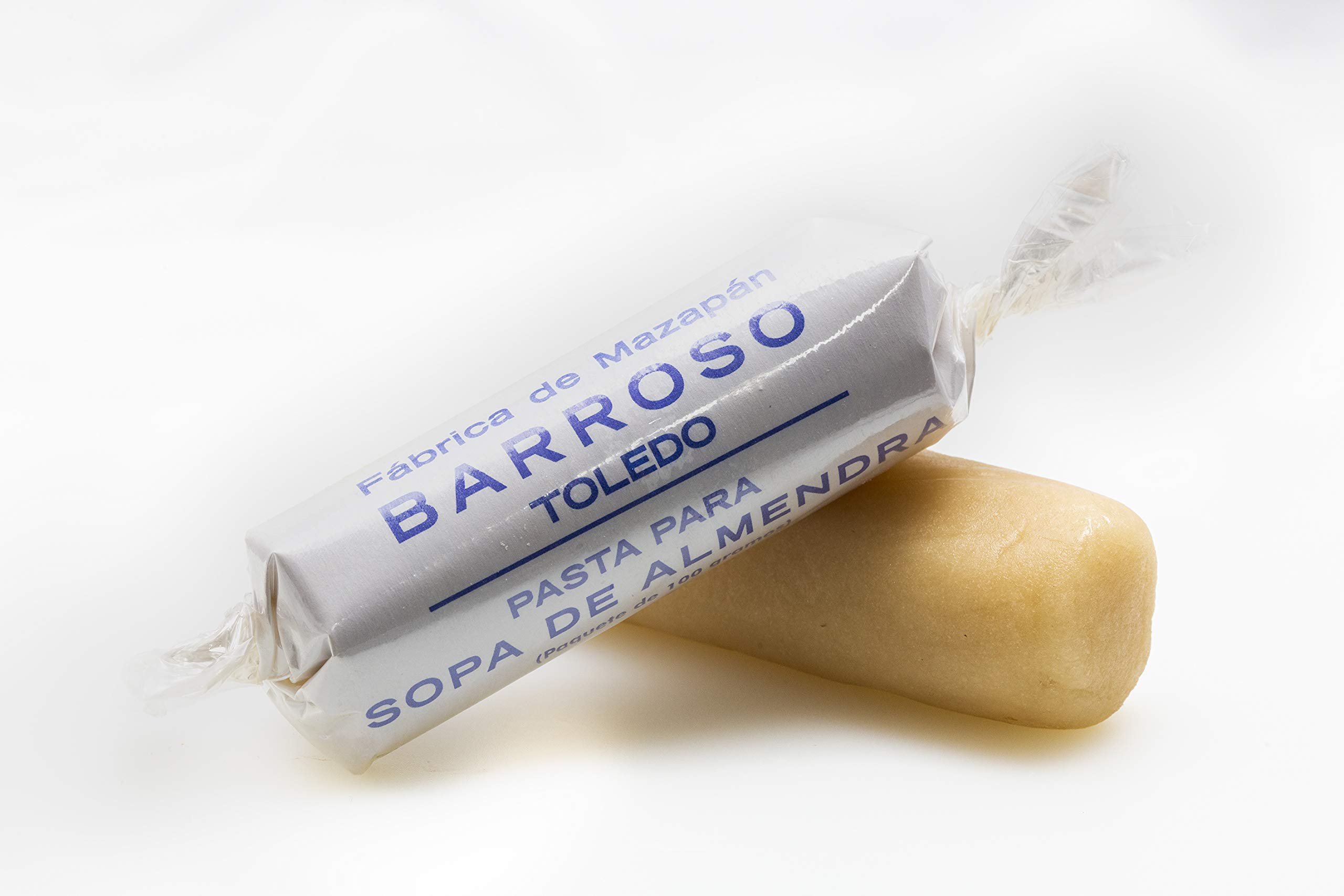 Pack de 3 Paquetes de Pasta de Mazapán para Sopa de Almendra. Calidad Suprema. Mazapanes Barroso. 3 Unidades. 100 gramos cada paquete. Incluye Receta Sopa de Almendra.