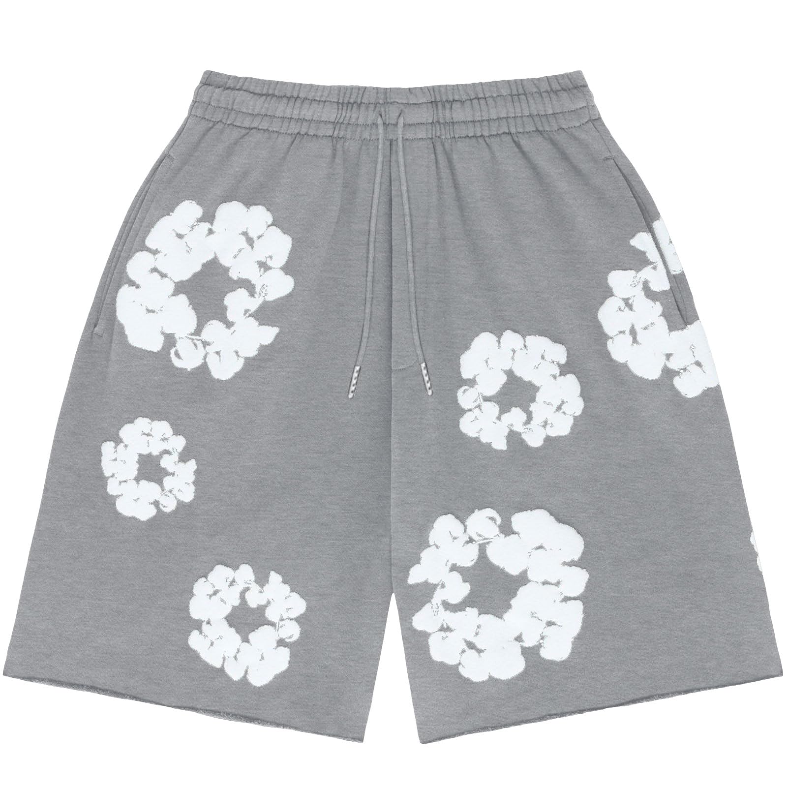 Men's Casual Shorts Floral Print Lightweight Cotton Shorts with Side Pockets Urban Y2K Style for Streetwear Beach or Sport - 1