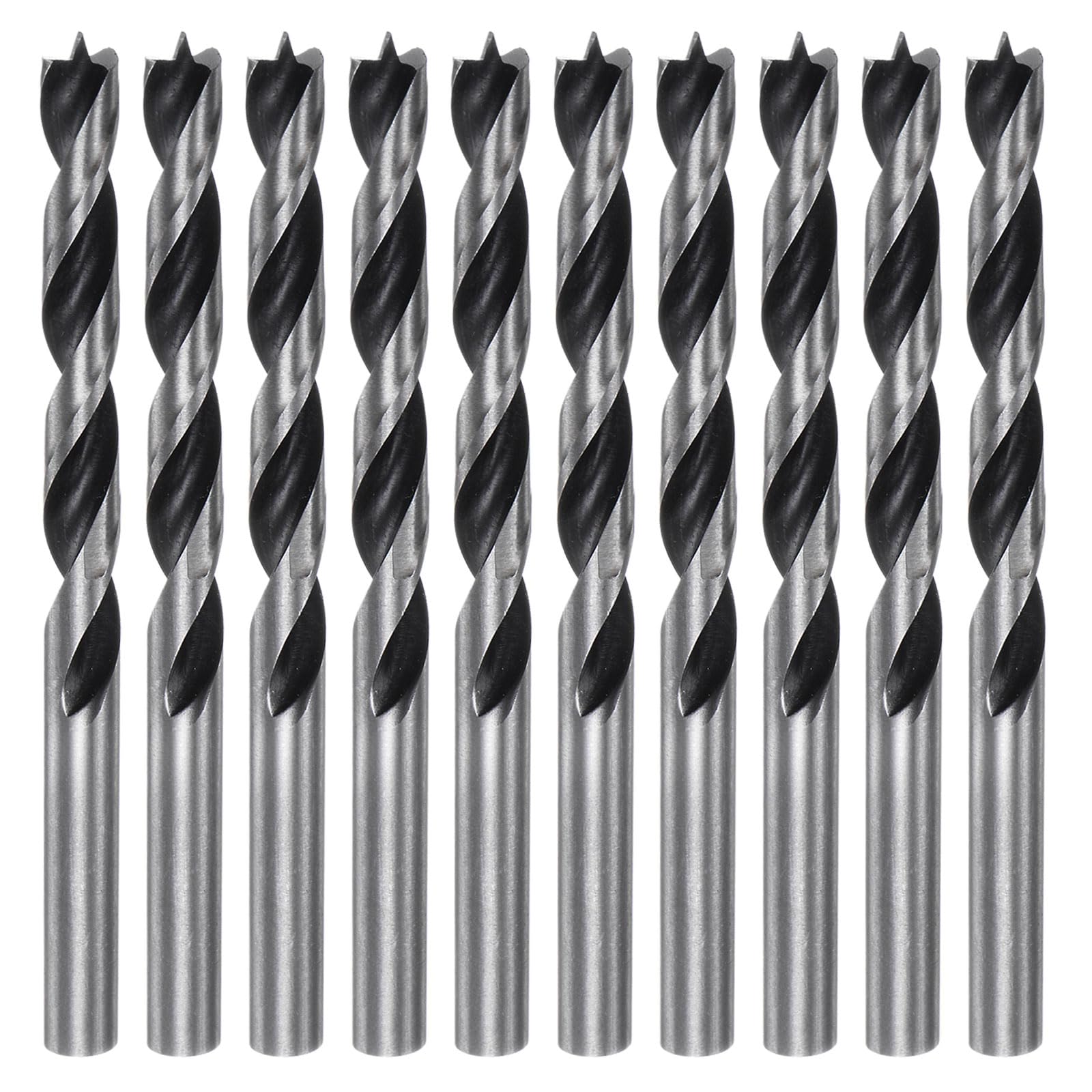 sourcing map 10pcs Brad Point Drill Bits 8mm Precise Cutting with Brad Point Tip for Woods