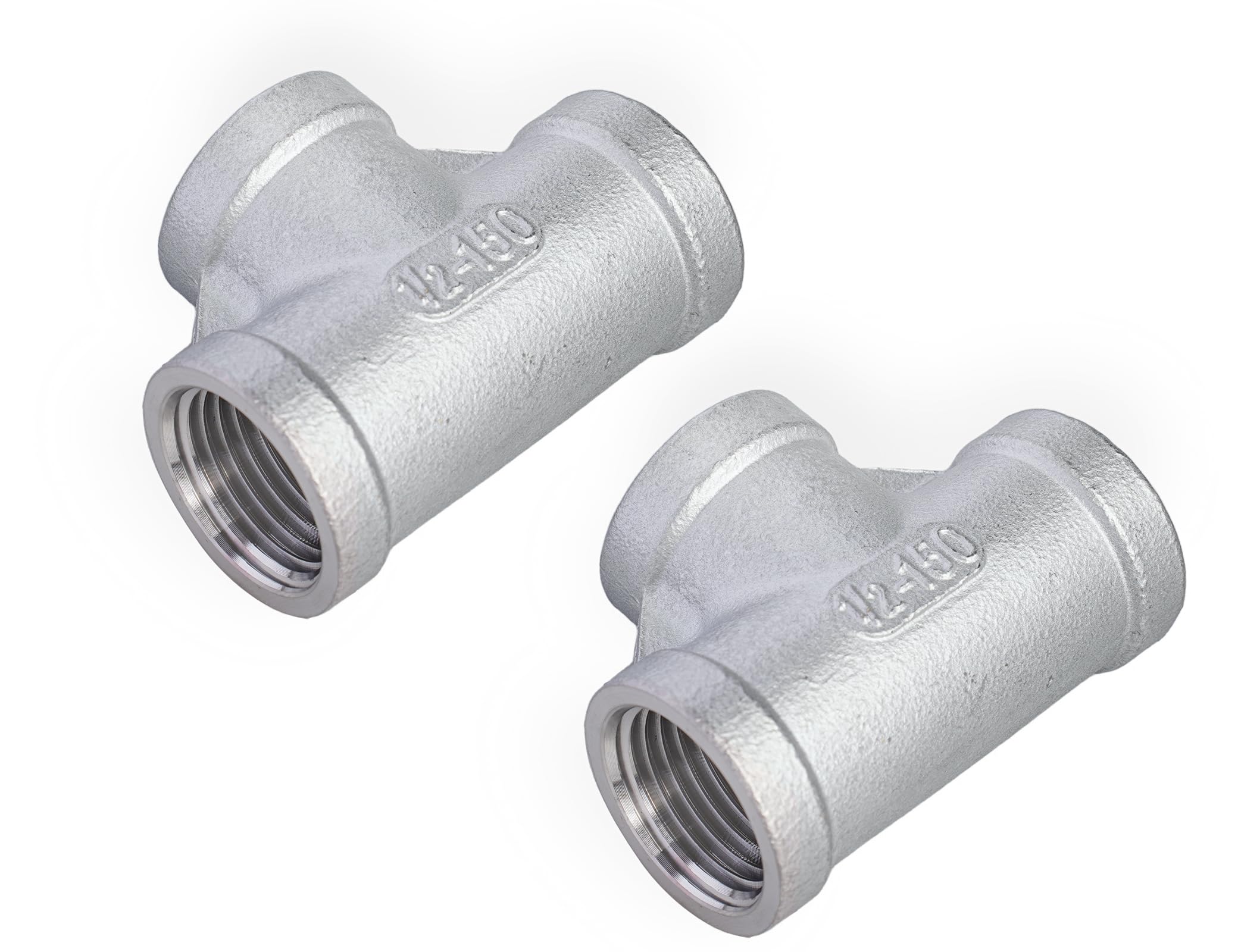 Tubo en T de acero inoxidable 304 NPT para reparar fugas y desviar tuberías 1/2