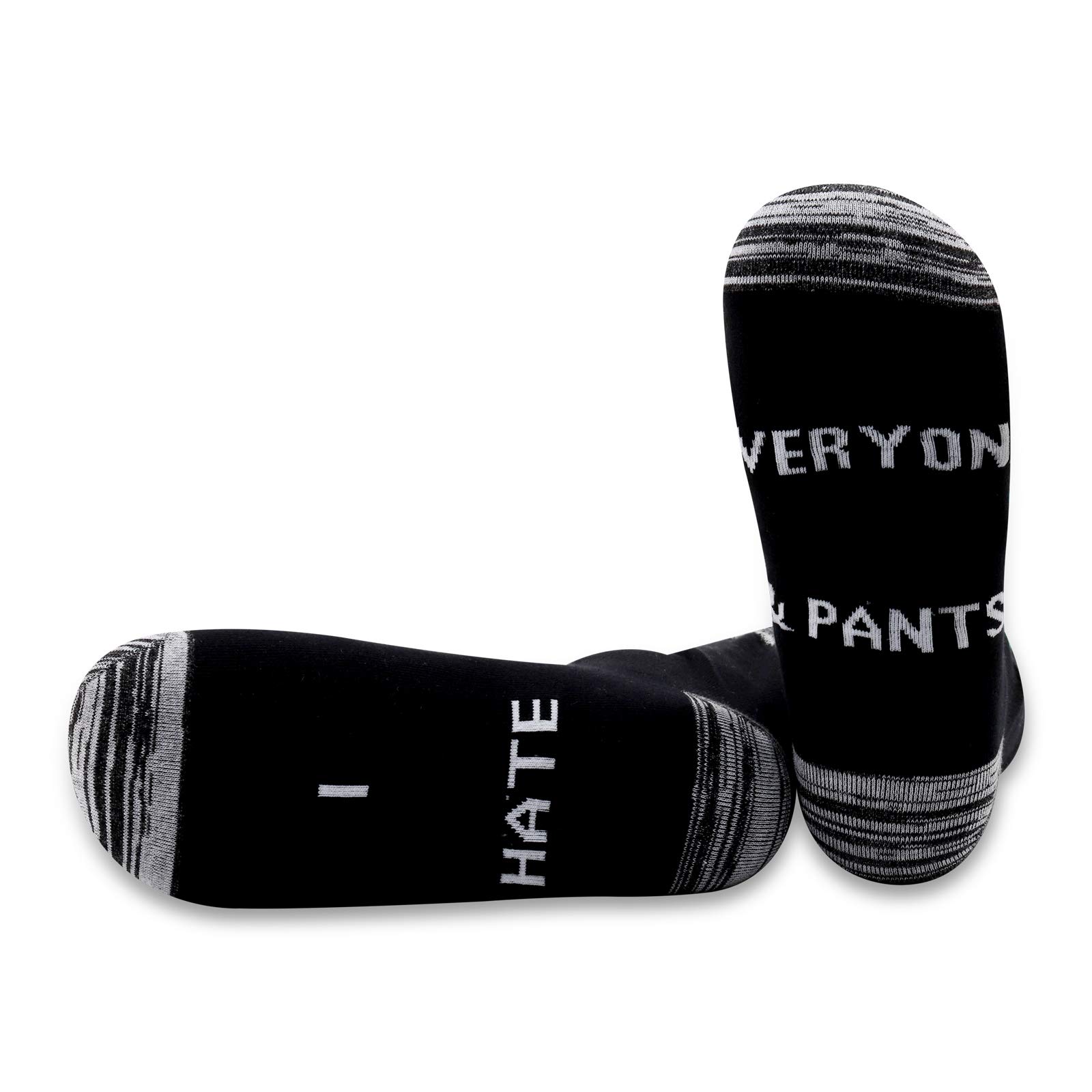 PYOUL 1 Pair Leave Me Alone Gift Antisocial Socks Introvert Gift I Hate Everyone & Pants Socks Go Away Socks Gag Gift