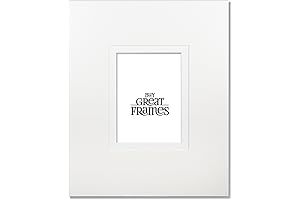 16x20 White/White Gallery Wedding Mat for 8x10 Photos, Set of 2