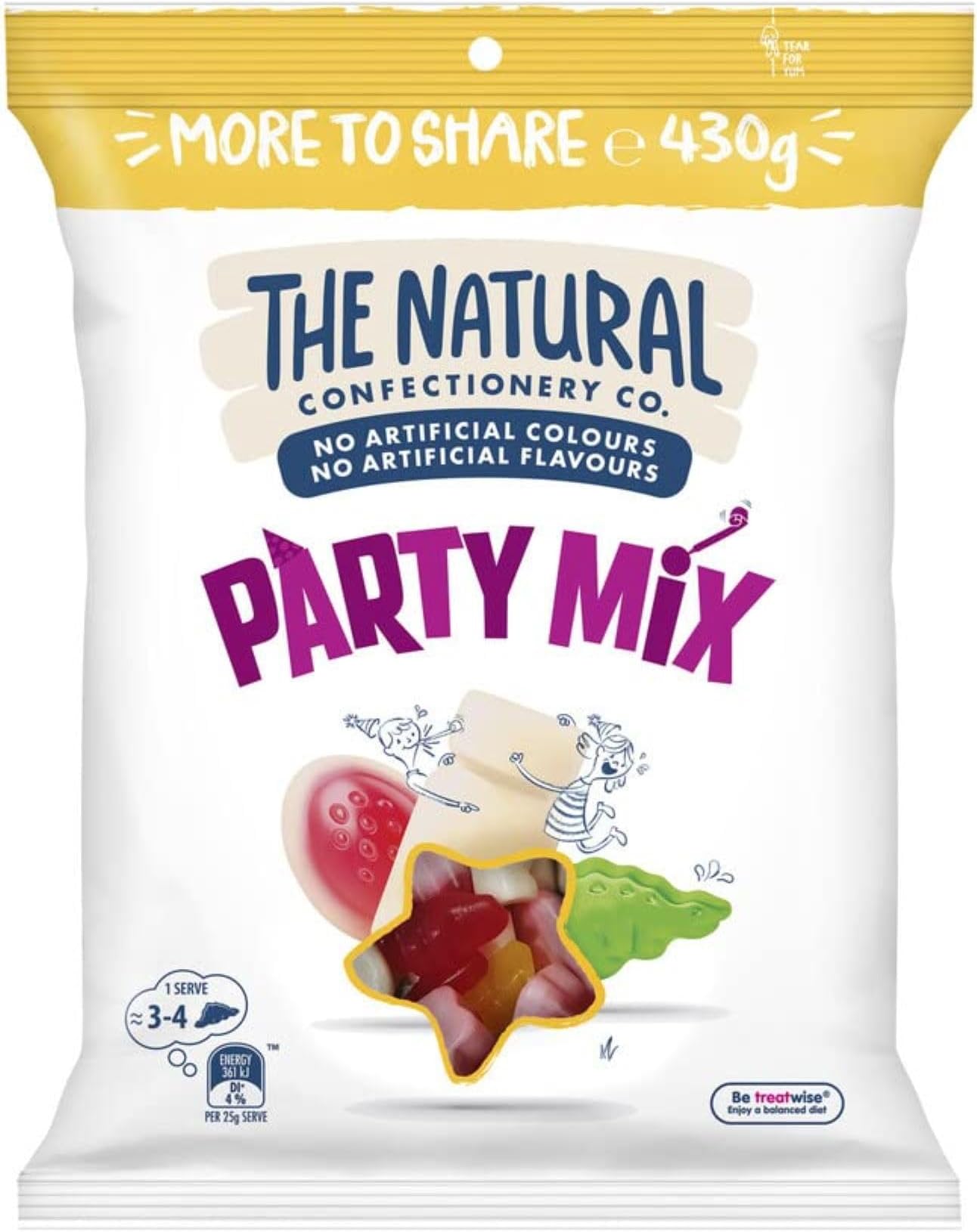 The Natural Confectionery Company Party Mix, Jumbo Size, 430g