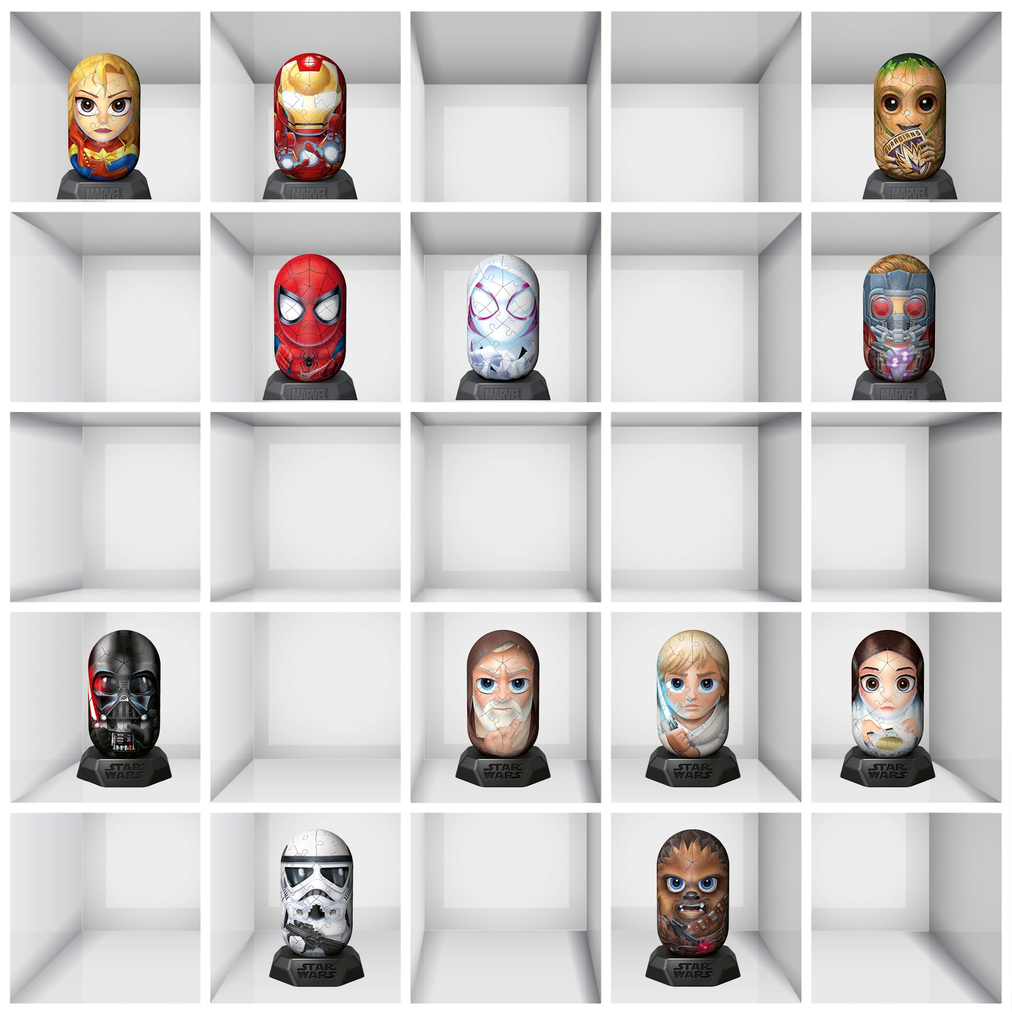 Trefl Puzzle In Legno 3D: Marvel Avengers - Iron Man, 160 Pezzi Con 10 Figurine, Forme Irregolari, Per Adulti E Bambini Dai 9 Anni