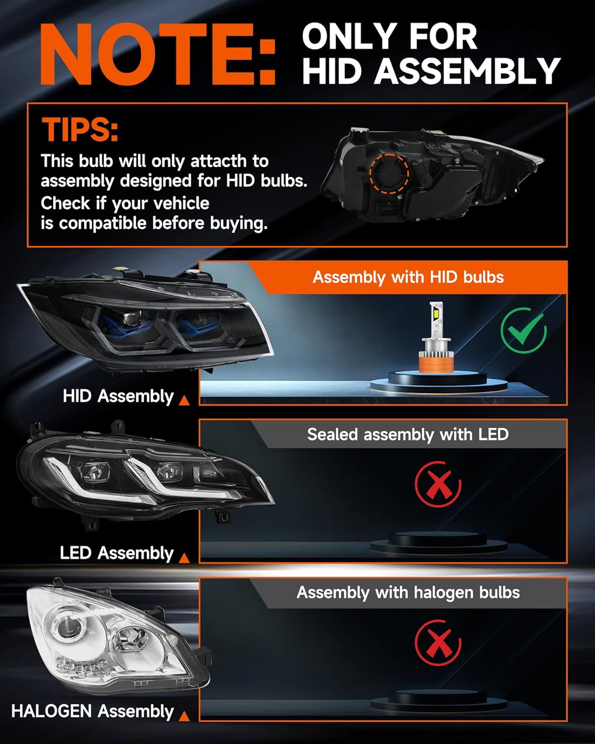 Fit for Toyota Prius 2006-2009 Xenon HID Light Replacement, 24000LM 600% Brightness D4R HID Bulbs, 6000K Cool White, Pack of 2