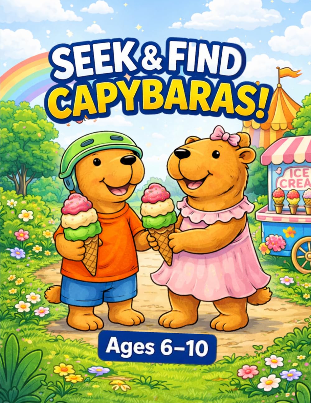 Seek and Find Capybaras Activity Book for Kids Ages 6–10