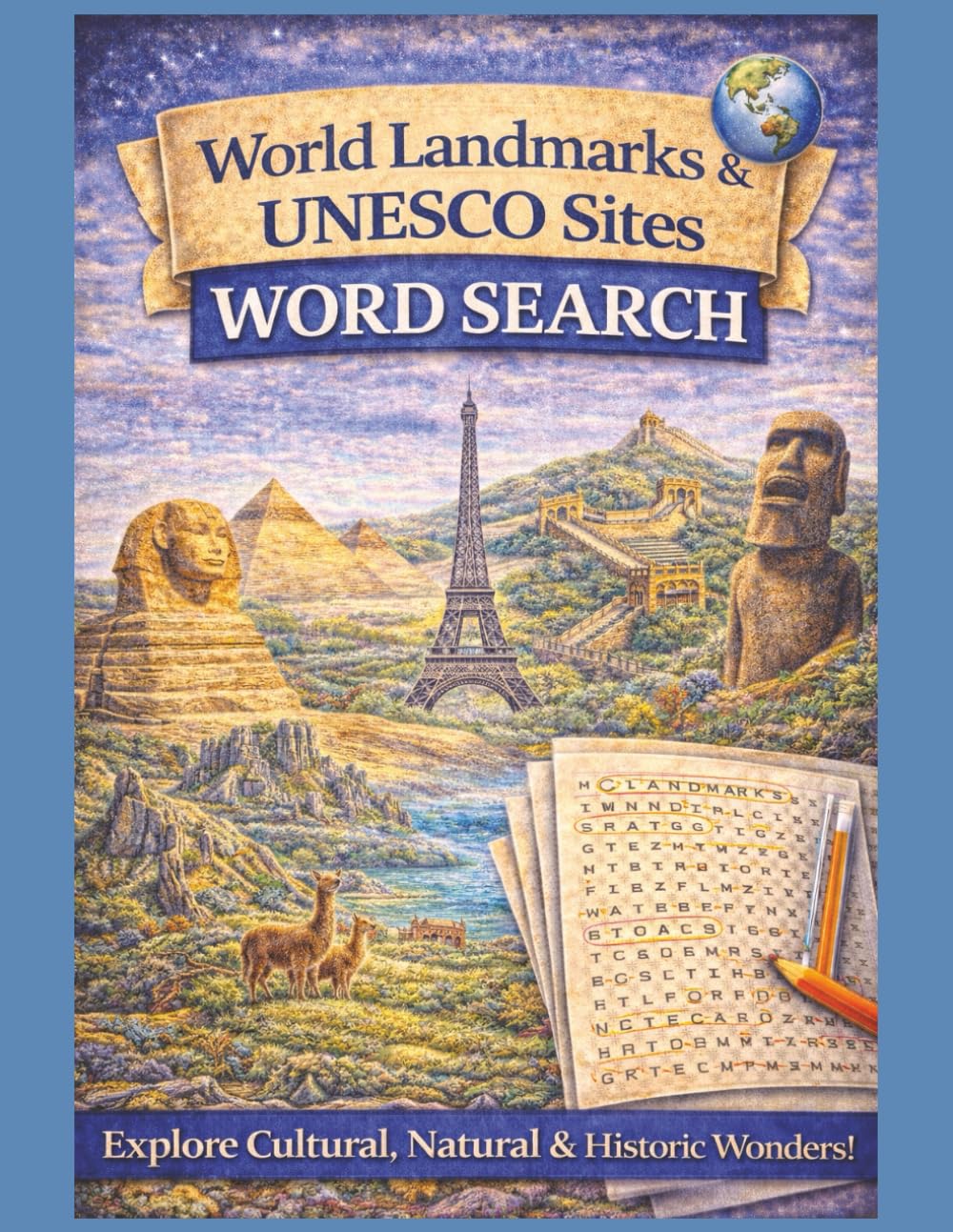 World Landmarks & UNESCO Sites Word Search: Famous Places, Cultural Heritage & Natural Wonders — 55 Large Print World Landmarks & UNESCO Word Search ... Explore The World One Word At A Time.)