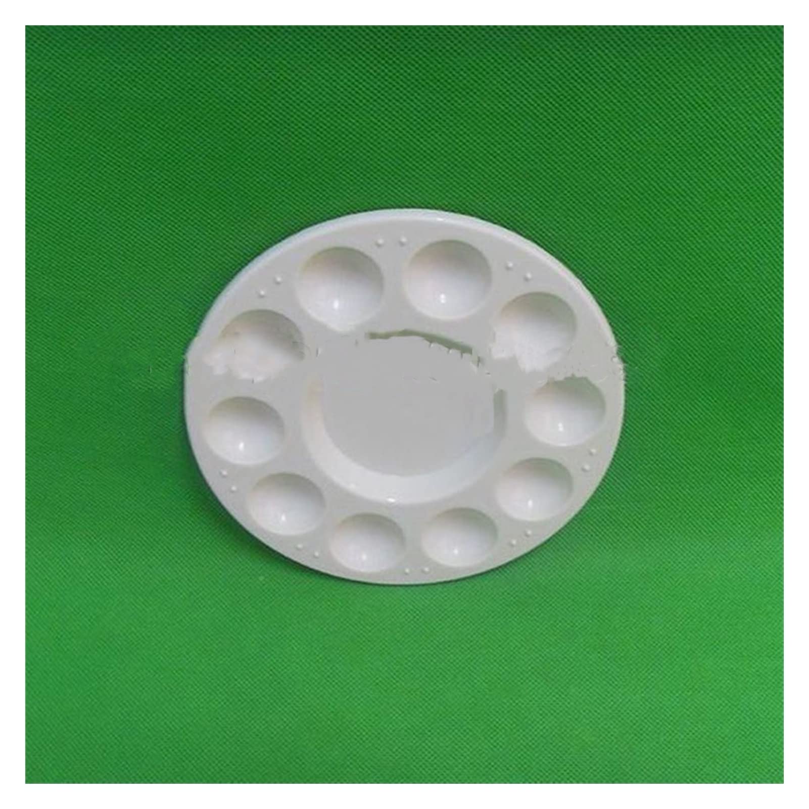 Palety farb 10 Design Paleta z tworzywa sztucznego Farba artystyczna Plastikowa taca do rysowania Paleta kolorów do akwareli olejnej Biała paleta malarska Taca z paletą farb (kolor: jak na zdjęciu,