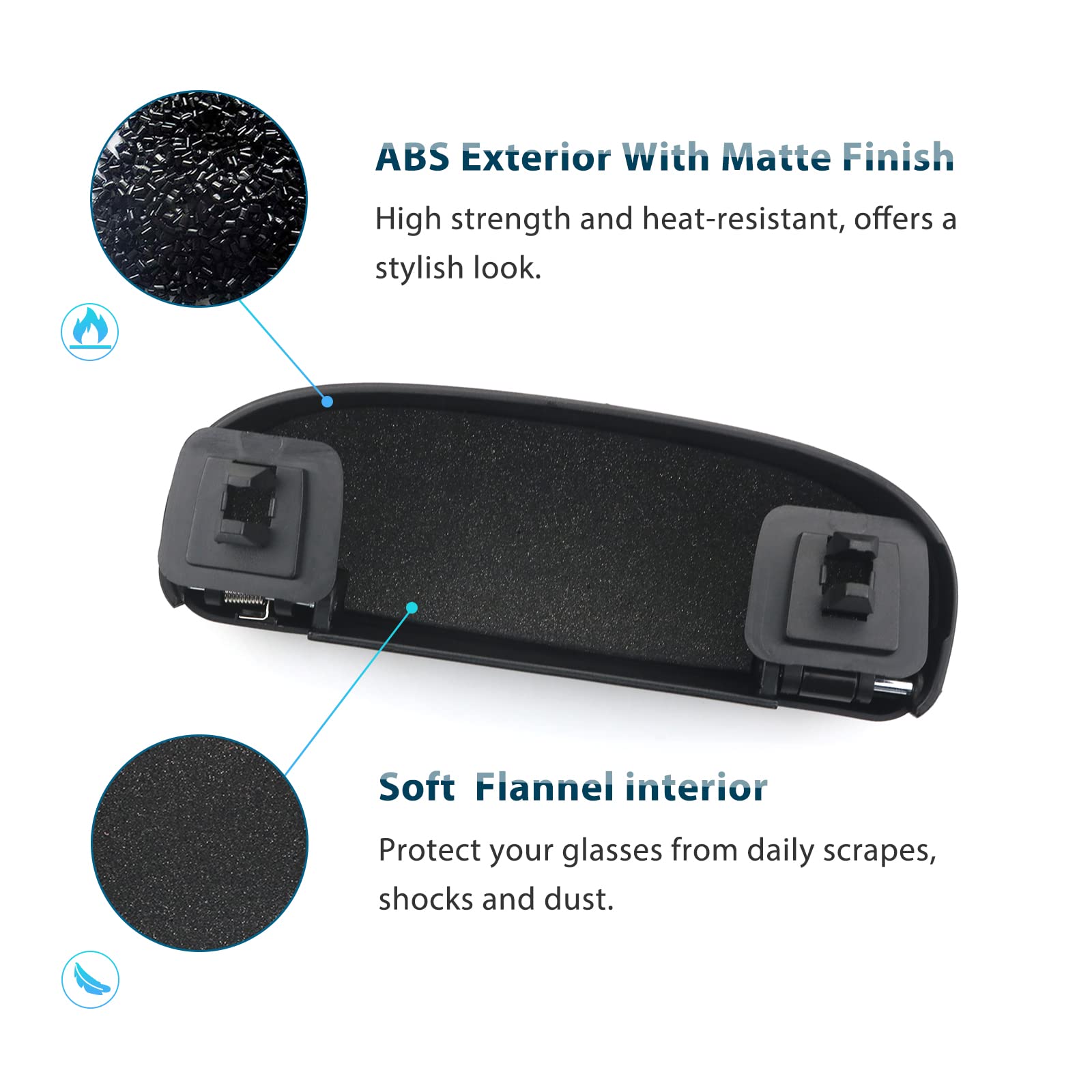 BIXUAN Compass 2024 contenitore per maniglia della porta, compatibile con Jeep Compass MP 2017-2024 2025, porta occhiali da sole, custodia per occhiali, organizer 2 cacciaviti (nero)