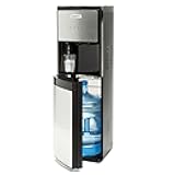 Bottom Loading Water Cooler – Hot, Cold, & Room Temperature Dispenser – Stainless Steel, Holds 3 & 5 Gallon Jugs, Child Safety Lock – for Homes, Kitchens, Offices, Dorms