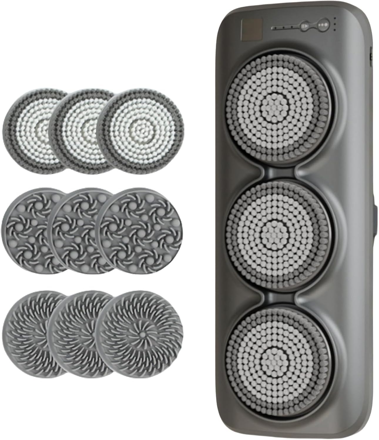 Cepillo eléctrico de Espalda para baño, 3 velocidades, Cepillo de Pared con rotación automática de 360° - Almohadilla Exfoliante para una Limpieza Profunda y una Experiencia de Ducha Superior.