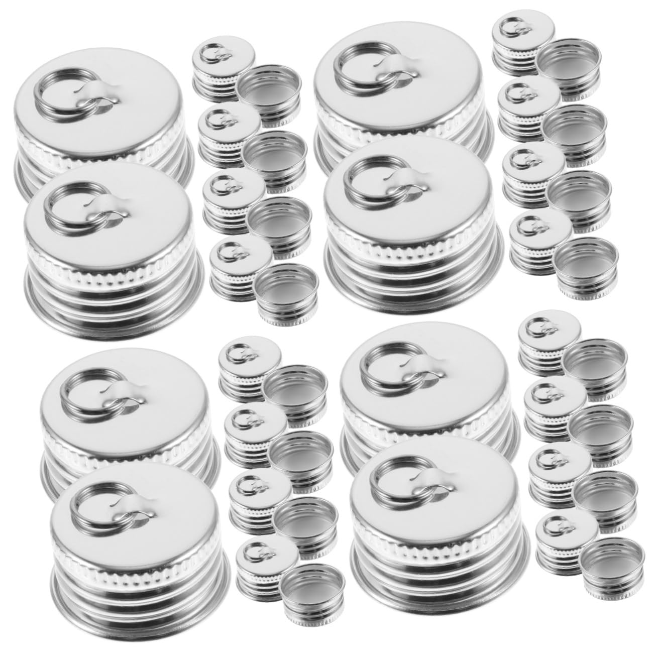 Bouteilles en aluminium avec couvercles à vis HEMOTON pour organisation cuisine
