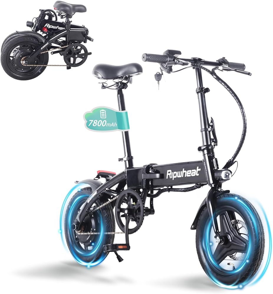 Amazon | 折りたたみ自転車 アシスト走行可能 Ripwheat アシスト距離