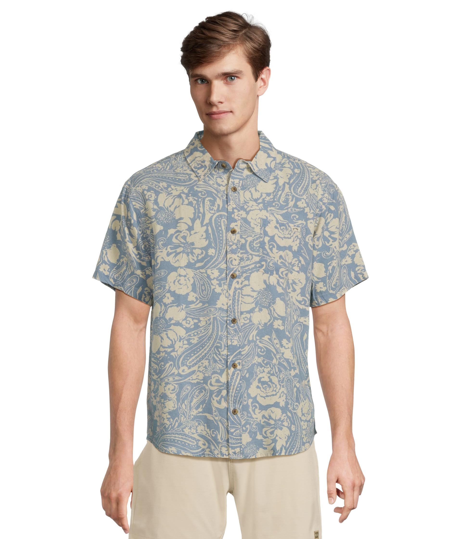 Billabong Men's Carolina Blue Cordoba Short Sleeve, Xl