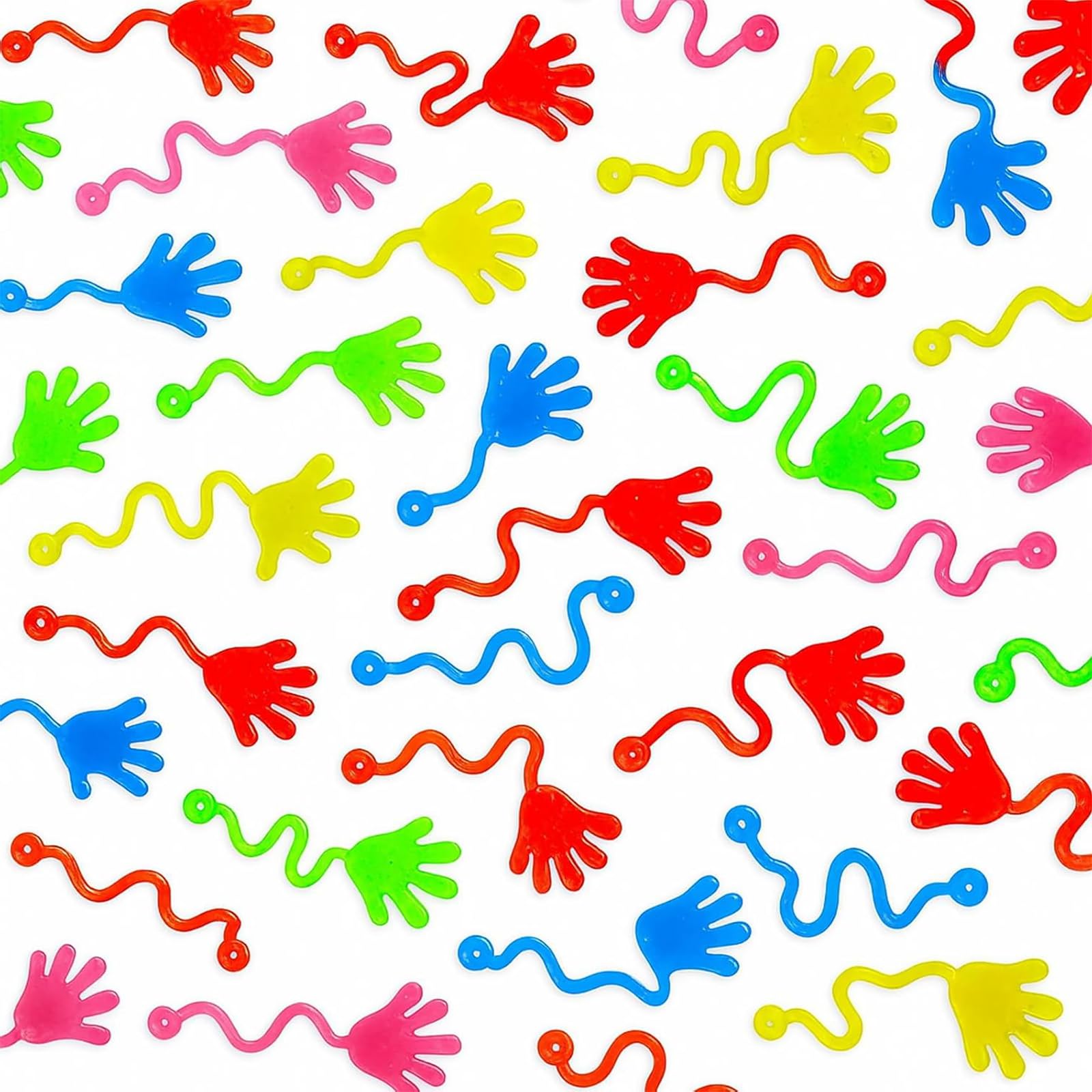 50PCS Stretchy Sticky Hands for Kids Party, Sticky Hands, Stretchy Sticky Hands for Kids Party, Fun Sticky Men Halloween Party Bag Fillers, Sticky Hands Toy for Birthday, halloween,Easter and Christma