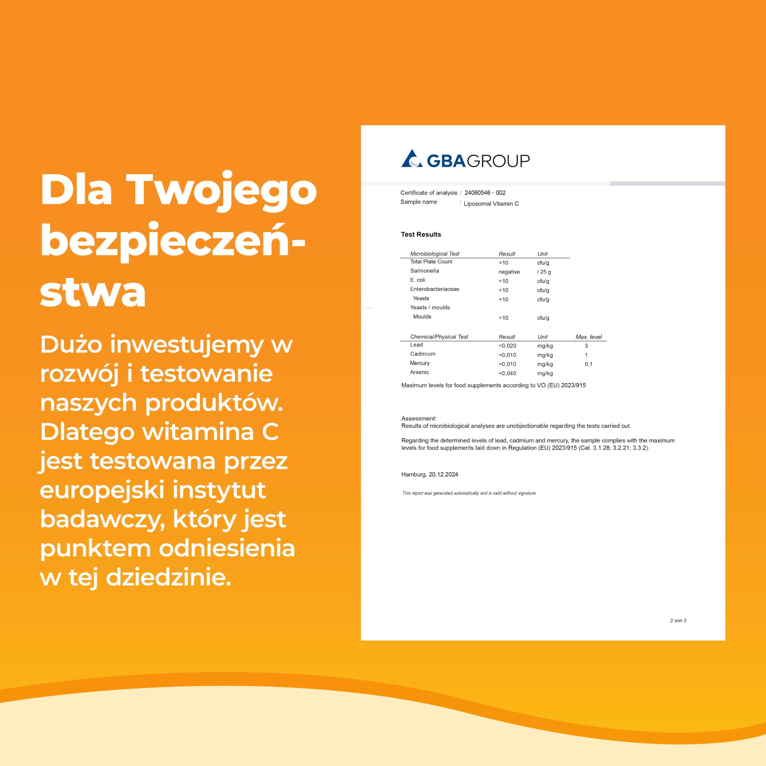Bandini® Płynna liposomalna witamina C BANDINI PHARMA, suplement diety 1000 mg, wysoka dawka i wchłanianie, wysoka biodostępność, przeciwutleniacz, bez GMO, 250 ml z nasadką dozującą