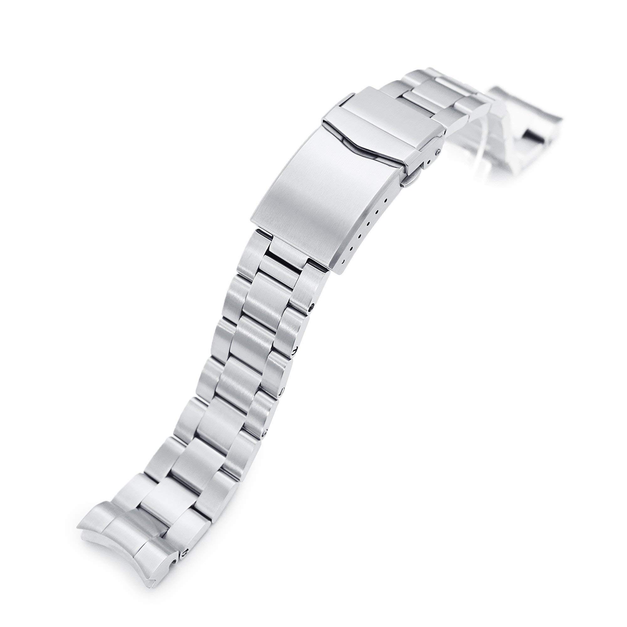 20mm Super-O Boyer Watch Bracelet for Seiko Baby MM 200, Brushed V-Clasp