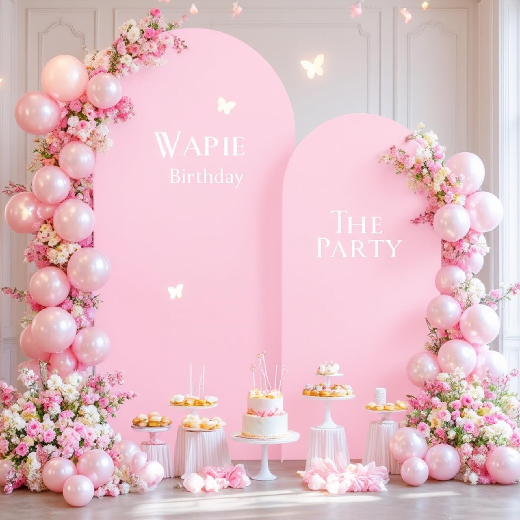Pink Arch Backdrop Cover Set of 2 Wedding Arch Covers Stretchy Backdrop Decorations Baby Shower Bridal Shower Photo Birthday Party Baby Pink Arch
