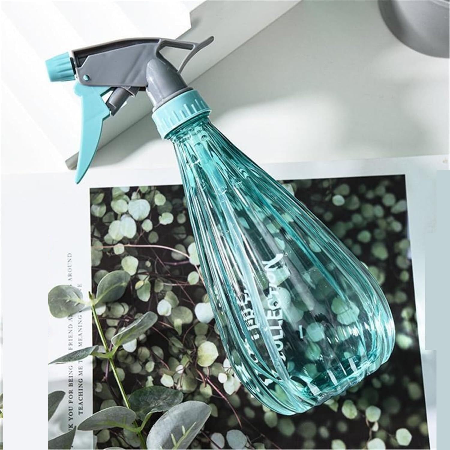 Pusta butelka z rozpylaczem, 500 ml, konewka do nawadniania roślin ogrodowych, kwiatów, mgiełka, narzędzie czyszczenia w domu i fryzjerstwa (kolor 01)(Blue)