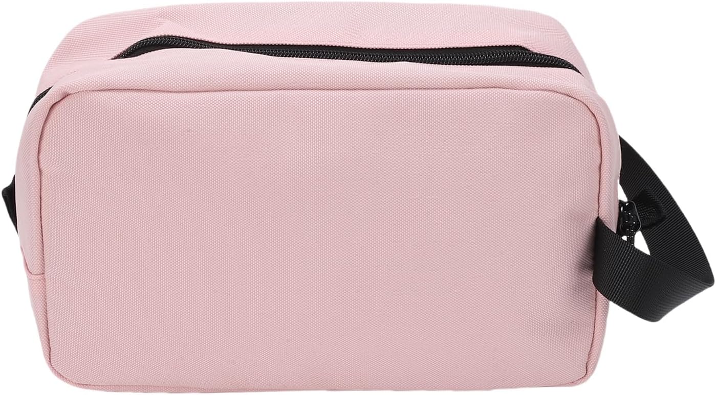 Hanging Toiletry Bag for Men, Travel Organizer with Multiple Pockets for Shaving & Washing Supplies, Portable Storage Bag for Business Trip & Vacation (Pink)
