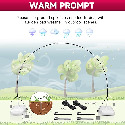 Miniatura 5 de Soporte de fondo redondo, soporte de telón de fondo circular, kit de marco de arco de globos para círculo de boda, arco de flores, soporte de anillo