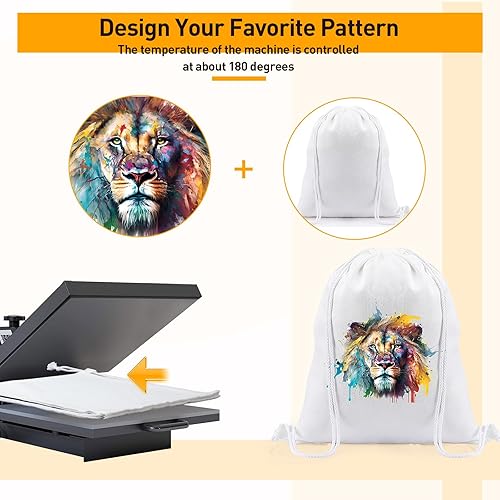 Miniatura 3 de Sweetude Paquete de 30 bolsas de sublimación con cordón de poliéster a granel, mochila con cordón en blanco, mochila de gimnasio, mochilas