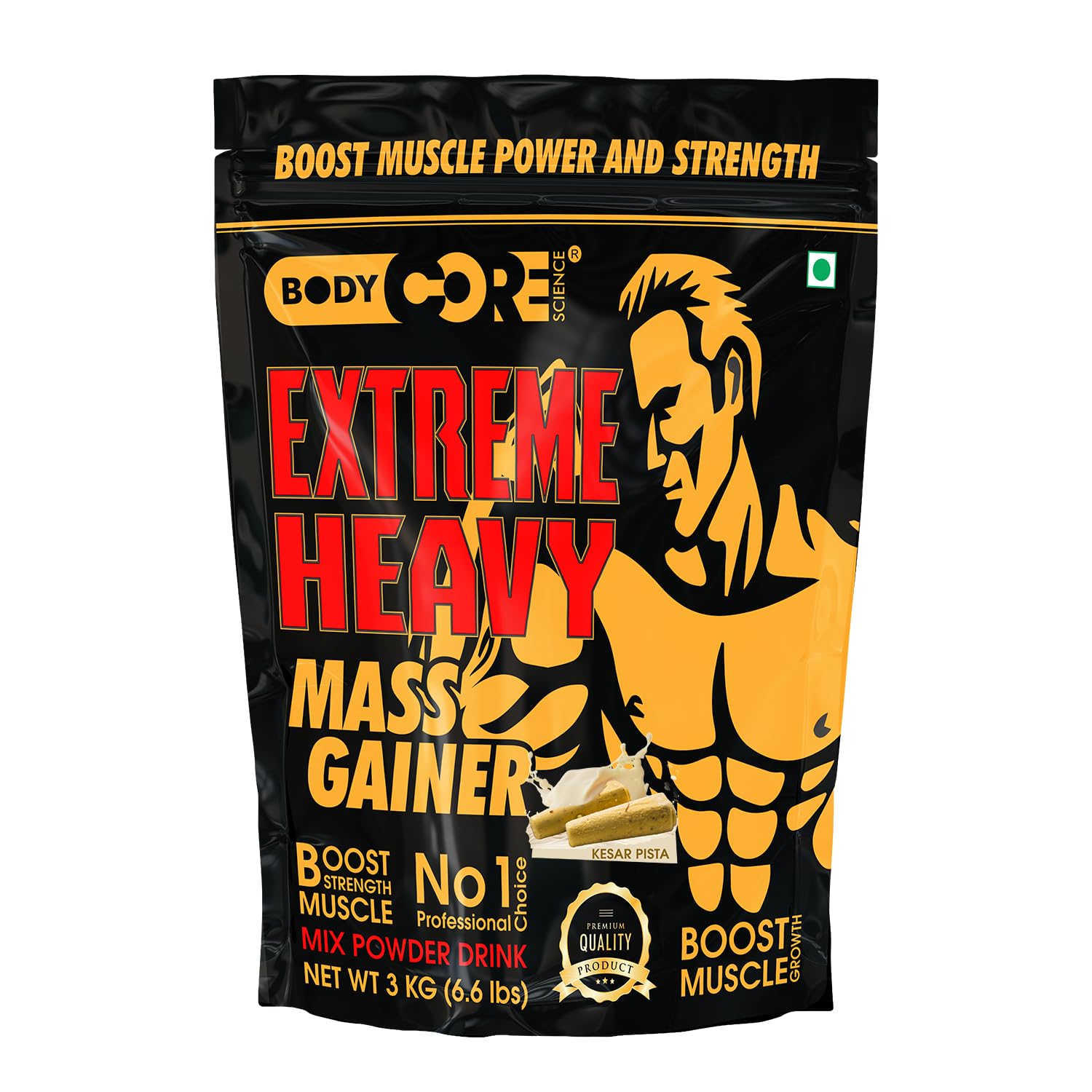 Body Core Science Extreme Heavy Mass Gainer-3Kg (Kesar Pista, PO1) | Weight Gainer | Muscle Gainer (B0BDDKGD8M) Amazon Price History, Amazon Price Tracker