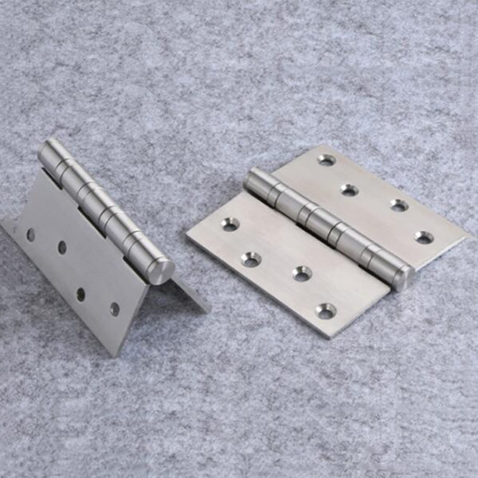 Hinge,101mm Ball Bearing Stainless Steel Folding Butt Hinges for Home Furniture Hardware Door - 4Pack