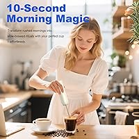 Vista 8 de Cordless Hand Mixer MixgoII, Handheld Mixer Electric Whisk & Milk Frother, Hand Held Mini Mixers, Rechargeable Hand Mixer and Whisker, Food