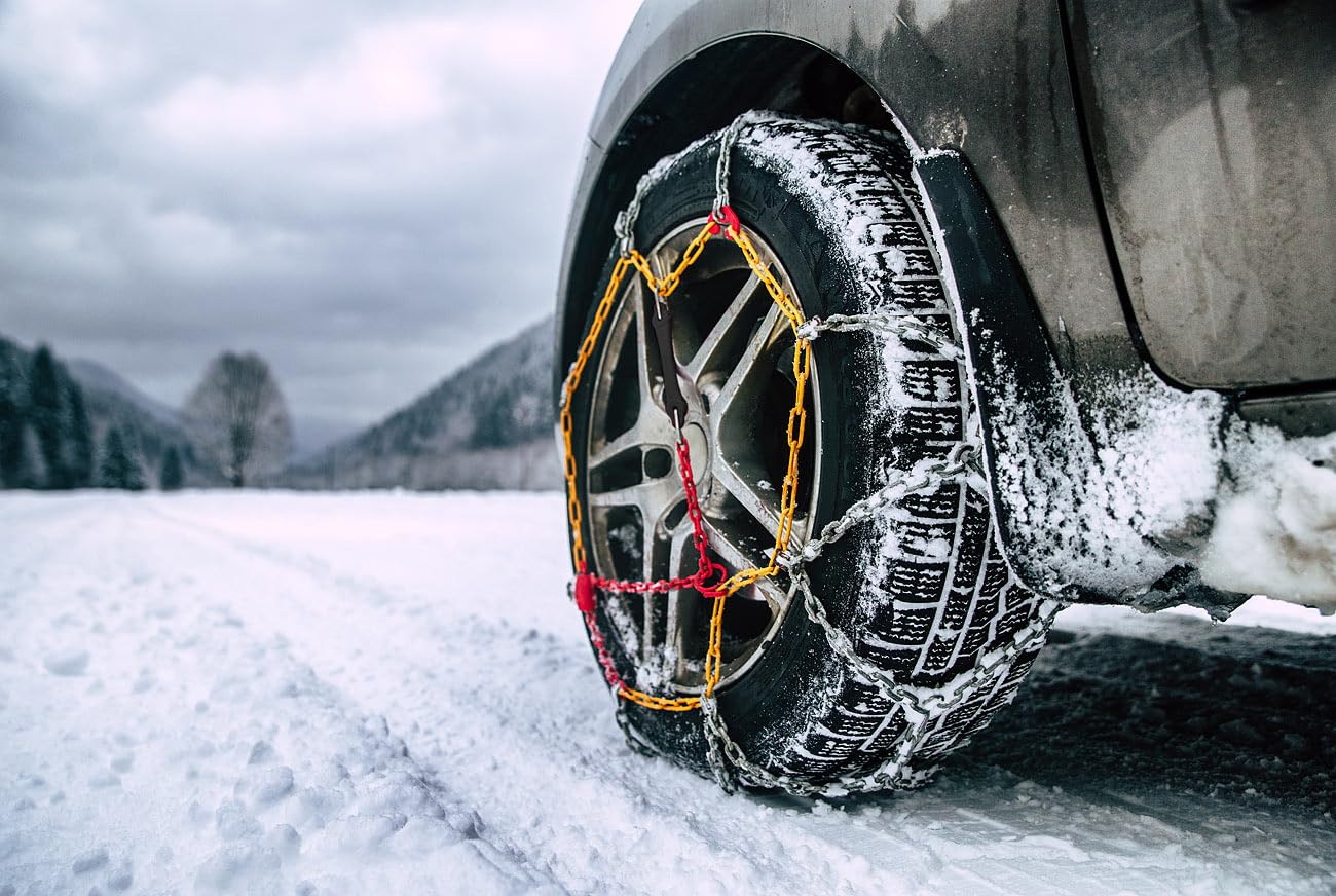 Chaînes à neige XXL pour pneus 225/55 R19 avec boîte de transport [Lescars]