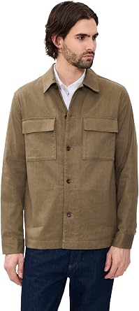 Vince Mens Stretch Linen Chore Coat