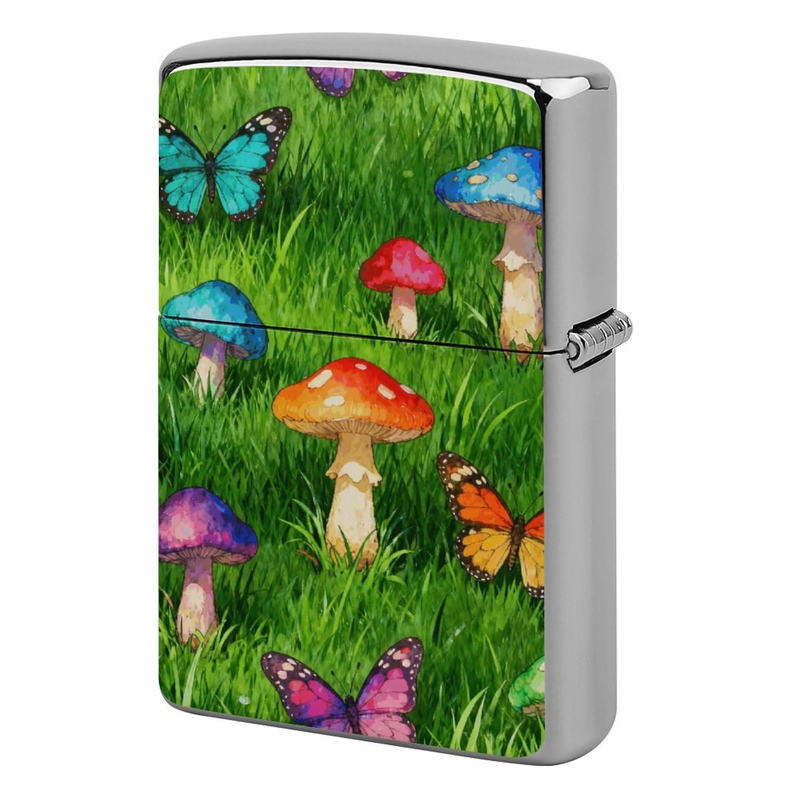 Étui briquet champignon de poche en métal pour soirées et randonnées
