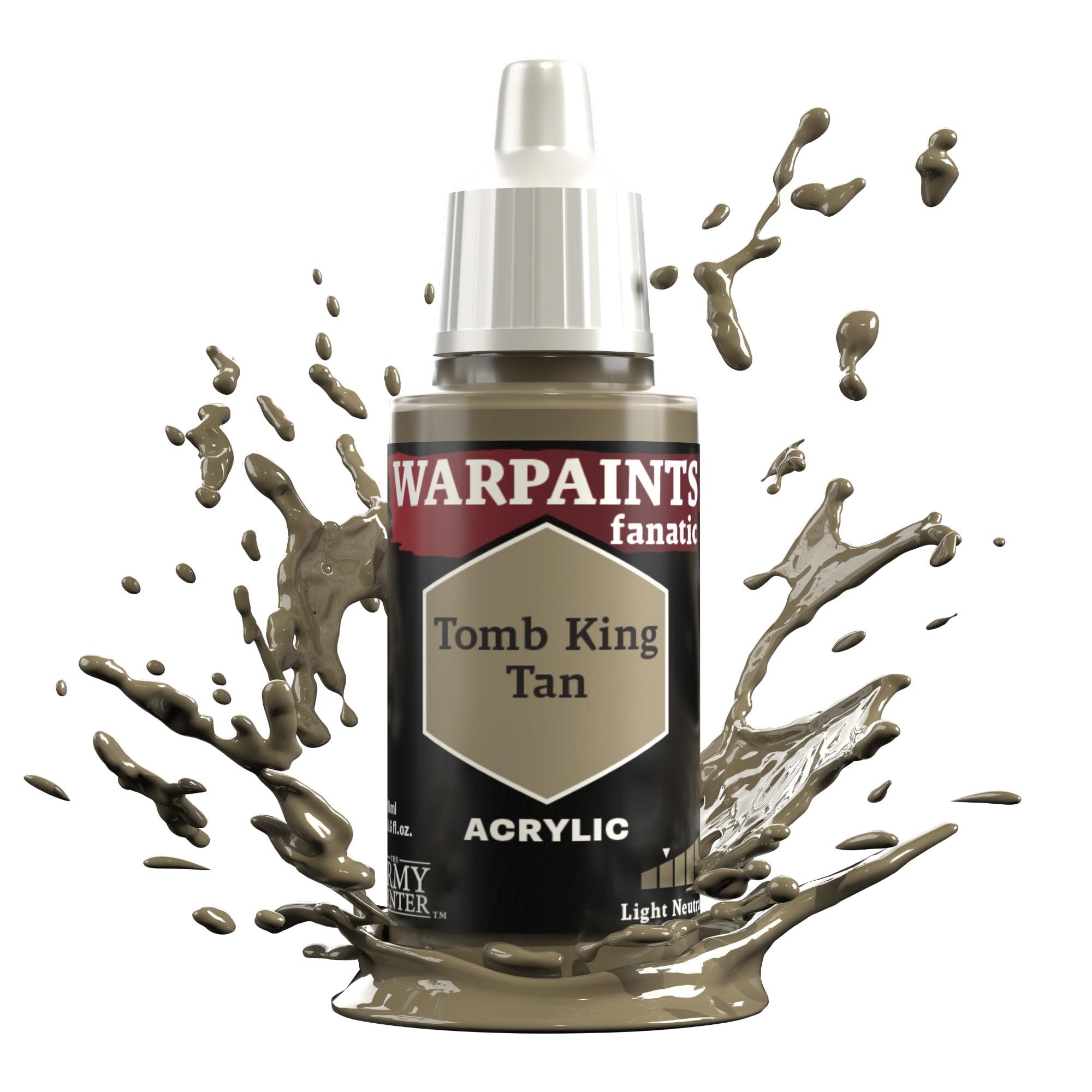 The Army Painter, Warpaints Fanatic Tomb King Tan Single Acrylics, Miniature Hobby Painting, Quality Paint for Miniature Wargaming