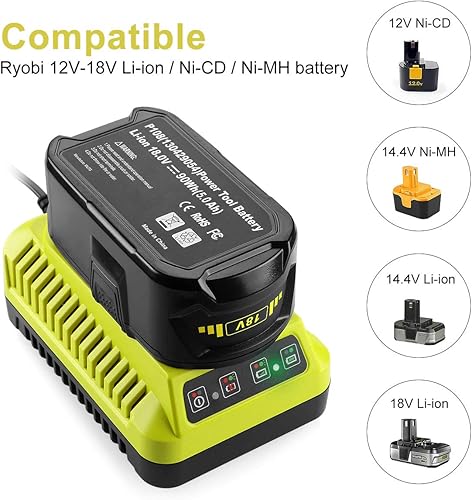 Miniatura 4 de energup Paquete de 2 baterías Ryobi de repuesto de 3.8Ah P102 de 18 V, para batería de litio One Plus de 18 voltios P104 P105 P102 P103 P107,