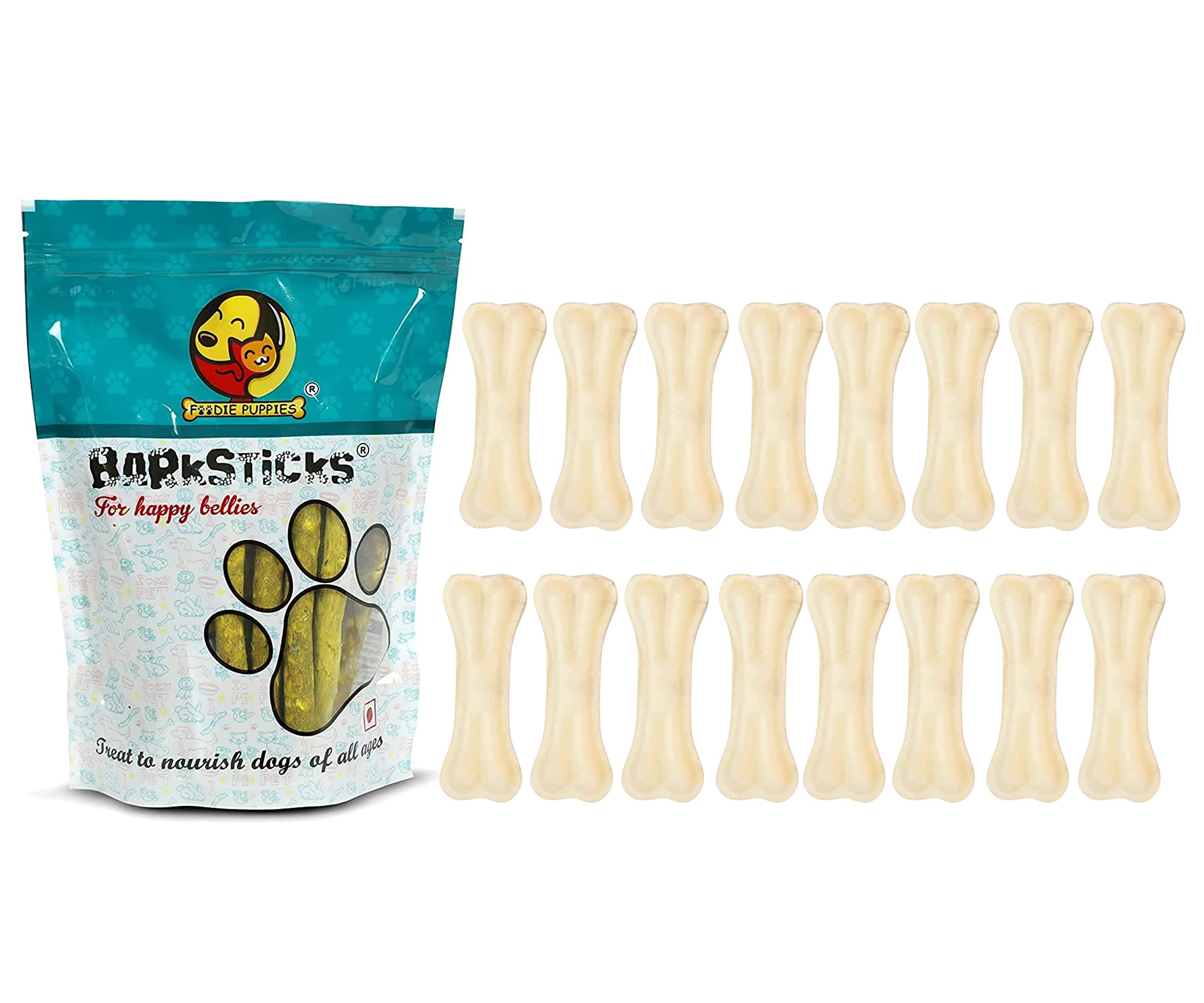 Foodie Puppies Treat Stick Combo for Puppies and Dogs - Barksticks Chicken Sticks, 1Kg and Chompsters 3inch, 24Bones | Improves Dental Health, Freshen Breath (B0C3H33YG8) Amazon Price History, Amazon Price Tracker