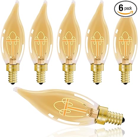 Dimmable E12 Candelabra LED Light Bulbs 40 Watt Equivalent 4W E12 LED Candle.