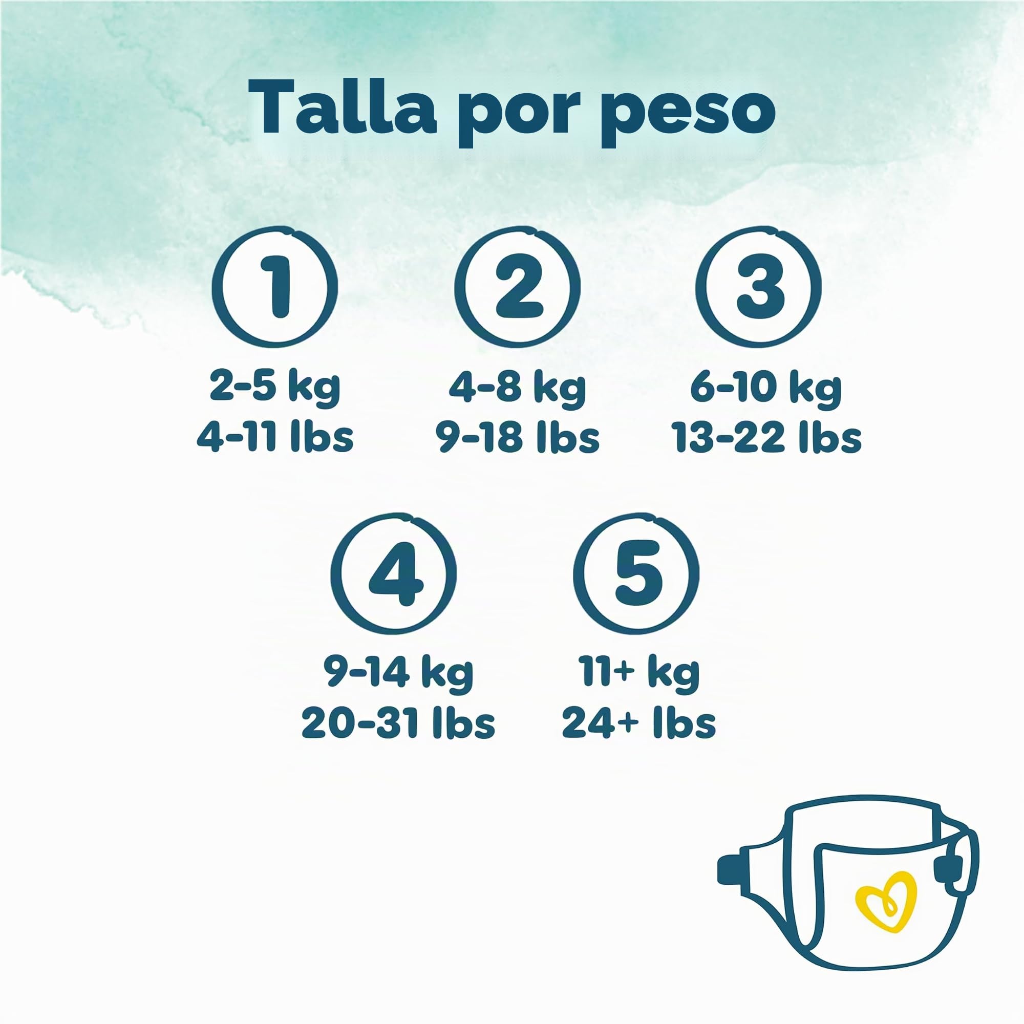 Pampers Pañales para bebé tamaño 4 (9-14 kg) armonía, caja mensual, protección suave de la piel e ingredientes a base de plantas, 174 unidades