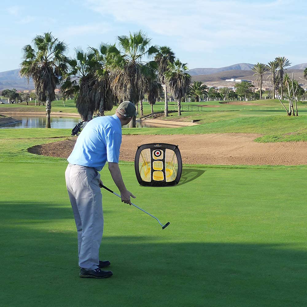 Red plegable para deportes al aire libre, red de práctica de golf, herramienta de práctica de columpio, accesorio de portería de golf