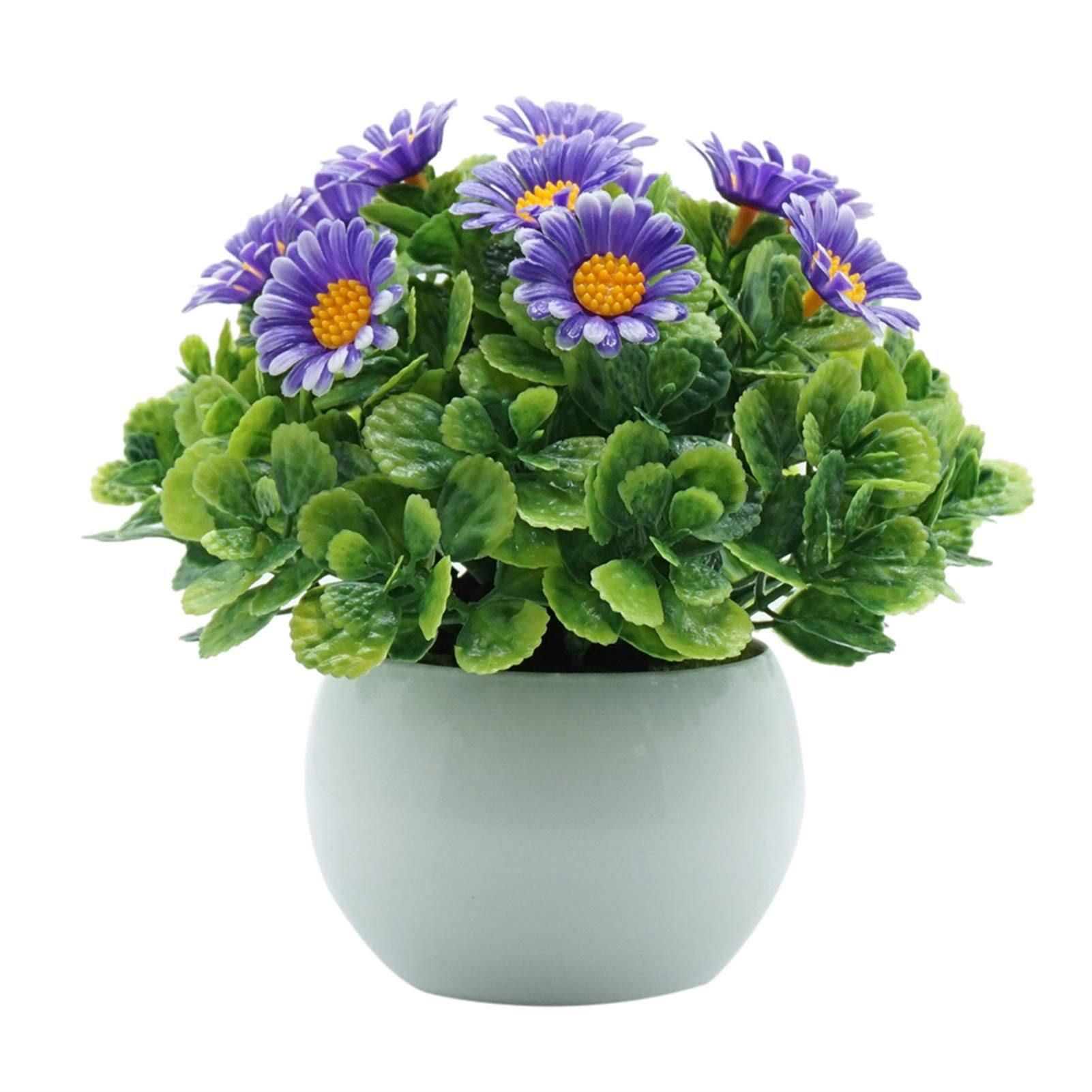 NGDFGR Artificial Potted Plant Decor Artificial Flower Plant Potted Bonsai Living Room Office Balcony Desktop Decor Farmhouse Decor,Purple