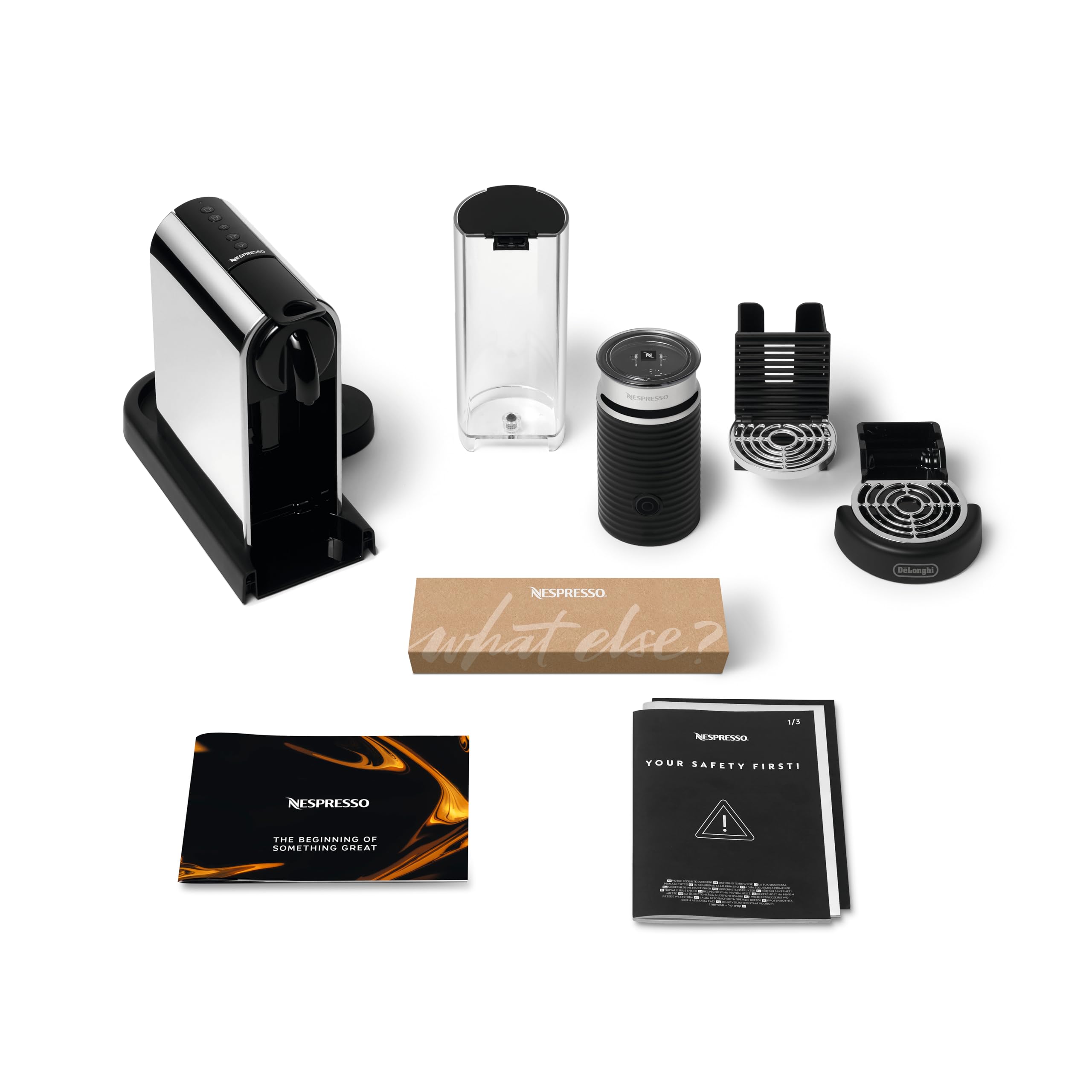 De'Longhi Nespresso CitiZ Platinum & Milk EN330.M, macchina da caffè, macchina per capsule caffè, pressione 19 bar, schiuma per latte calda e fredda con Aeroccino3 incluso, 1260 W, nero