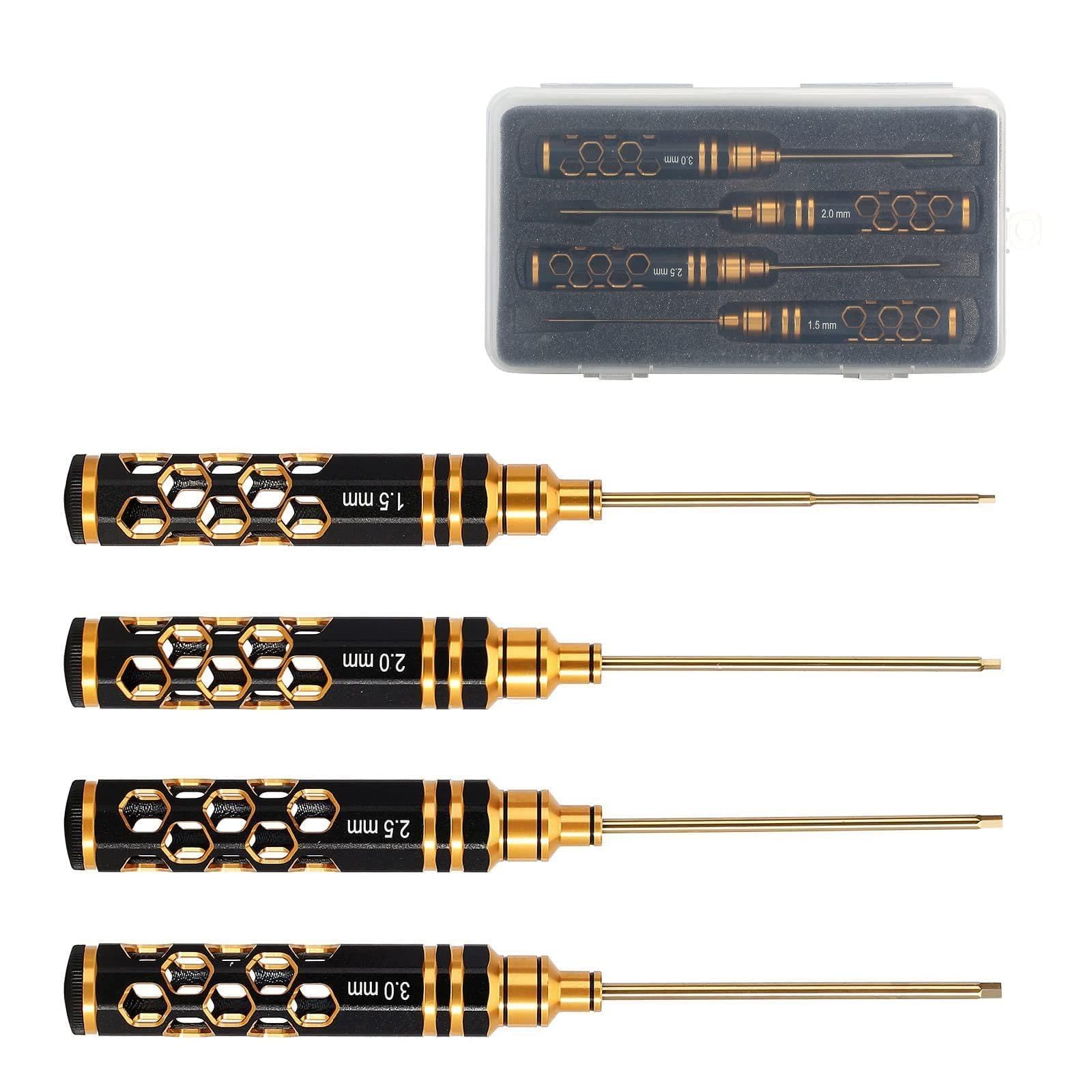 Tournevis hexagonaux en acier 1.5 2 2.5 3.0 mm, outillage de précision pour modèle réduit et RC