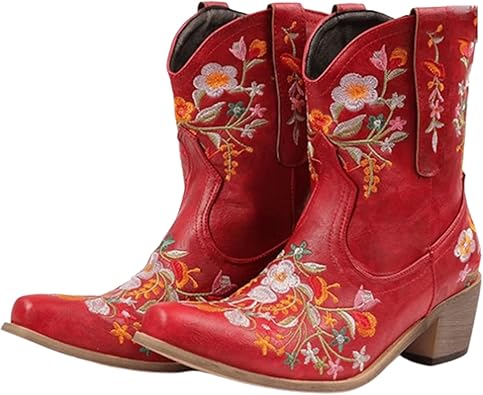 IBI cowboylaarzen dames | Western laarzen met spitse neus en blokhak