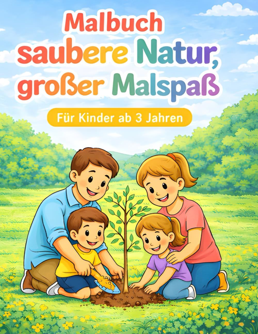 Malbuch saubere Natur, großer Malspaß: Für Kinder ab 3 Jahren