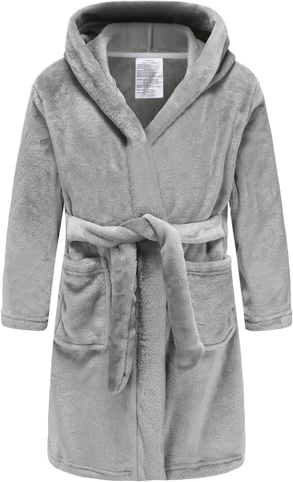 Boys Fleece Robe Hooded Toddler Soft Bathrobe Pajamas Sleepwear for Kids Girls 2-16 Years